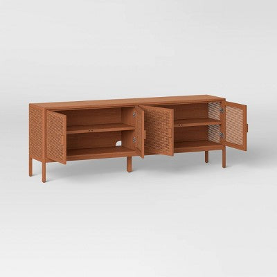 Minsmere TV Stand for TVs up to 70" Natural - Threshold: Boho-Chic Media Console with Storage (LOCAL PICKUP ONLY)