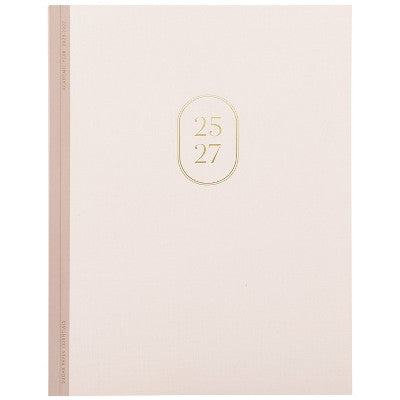 Sugar Paper Essentials Monthly Planner 1/4"x8-9/16"x11" Pale Pink with Rose