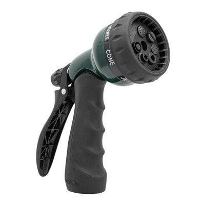 Orbit 7-Pattern Metal Rear Trigger Hose Nozzle Green/Black