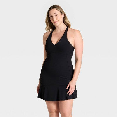 Women's Everyday Soft Ruffle Dress - All In Motion Black S