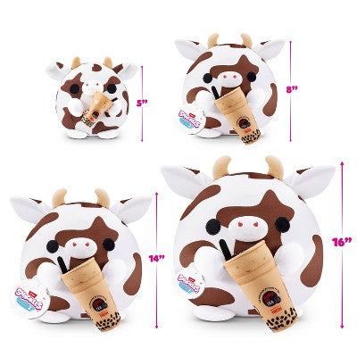 Snackles 8" Cow and Kung Fu Tea Plush: Stuffed Animal Polyester Character, Snackles Series 2
