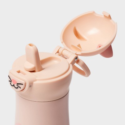 Kids' 10 fl oz Cat Animal Water Bottle - Pillowfort