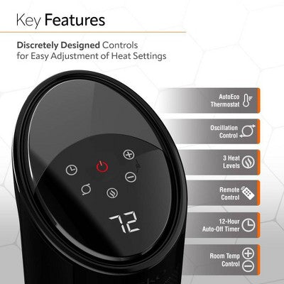 Lasko CT22495 22" Ceramic Tower Heater with Remote Control