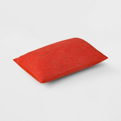 Lumbar Texture Cotton Pillow Rust - Room Essentials