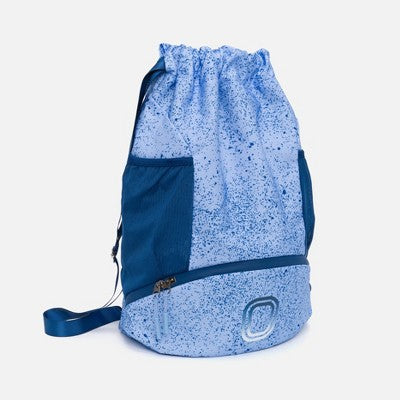Overtime Elite Cinch Sports Drawstring Bag with Shoe Compartment - Noise Ice Blue