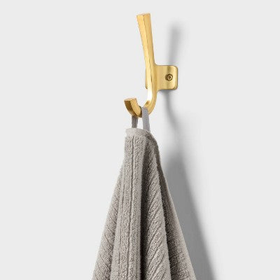 2pk Quick Dry Ribbed Bath Towel Set Light Gray - Threshold