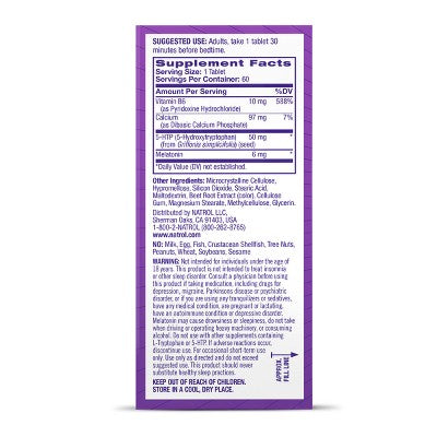 Natrol Melatonin 5-HTP Advanced Sleep Tablets - 60ct EXP: 09/26+