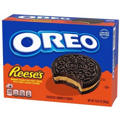 Oreo Reese's Peanut Buttery Creme Chocolate Sandwich Cookies - 10.81oz