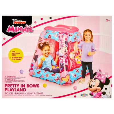 Minnie Mouse Inflatable Kids Ball Pit Playland with 20 Soft Flex Balls