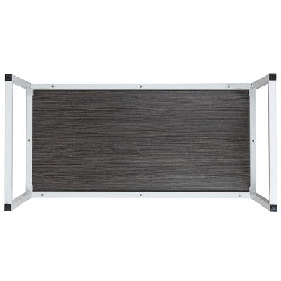Flash Furniture Tiverton Industrial Modern Desk - Commercial Grade Office Computer Desk and Home Office Desk - 47" Long (Rustic Gray/White) (LOCAL PICKUP ONLY)