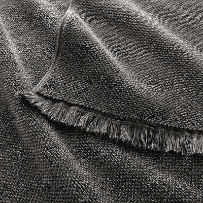 Organic Texture Bath Towel Gray - Casaluna