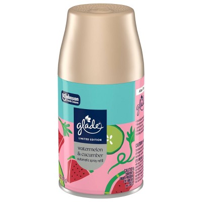 Glade Automatic Spring Scent Air Freshener Room Spray - Watermelon & Cucumber - 6.2oz: Paraben-Free, Disposable, Aerosol, Battery-Powered