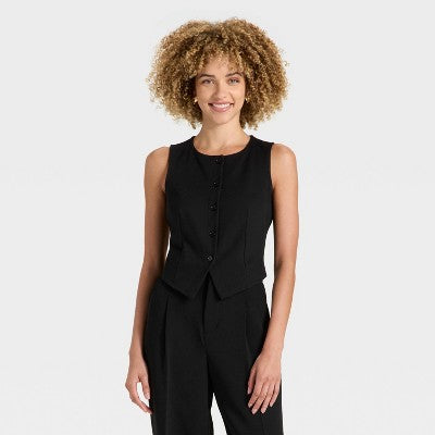 Women's Ponte Vest - A New Day Black M