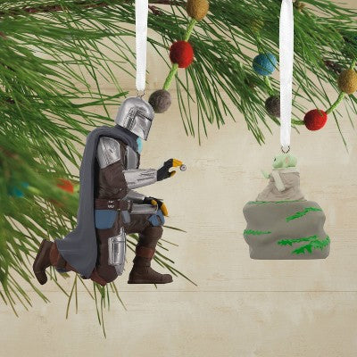 Hallmark 2pc Star Wars: The Mandalorian and Grogu Christmas Tree Ornament Set