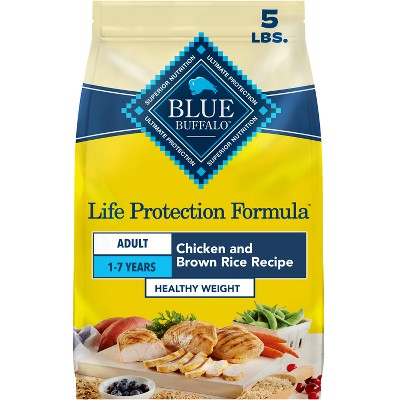 Blue Buffalo Life Protection Formula Natural Adult Healthy Weight Dry Dog Food Chicken and Brown Rice - 5lbs
