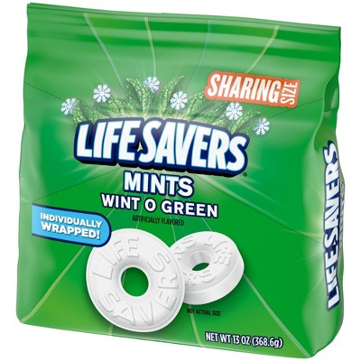 Life Savers Wint-O-Green Breath Mints Hard Candy, Sharing Size - 13oz