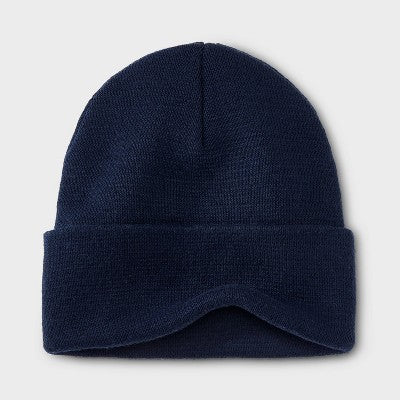 Men's Knit Cuffed Beanie - Goodfellow & Co Navy Blue