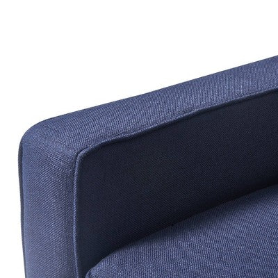 Harmon Track Arm Sectional Sofa Navy - Serta: Contemporary Reversible Chaise, Loose Cushions, Pine Frame, 3-Seater (LOCAL PICKUP ONLY)