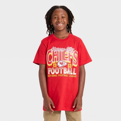 Boys' Kansas City Chiefs Oversized Graphic T-Shirt - Red XL