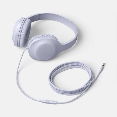 Wired On-Ear Headphones - heyday Soft Purple: 3.5mm Jack, Built-In Microphone
