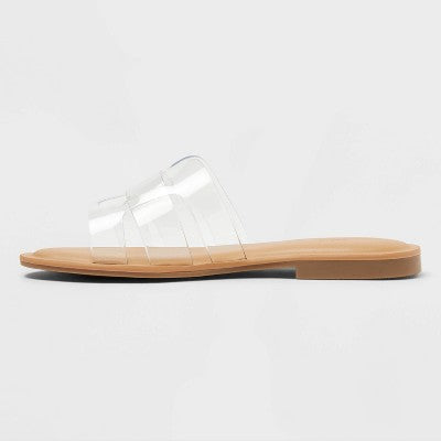 Women's Carla Sandals Memory Foam Insole Universal Thread Clear 9