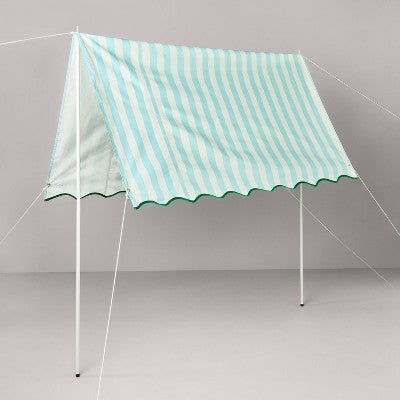 Bold Stripe Sun Shade Light Blue/Cream/Green - Hearth & Hand with Magnolia (LOCAL PICKUP ONLY)