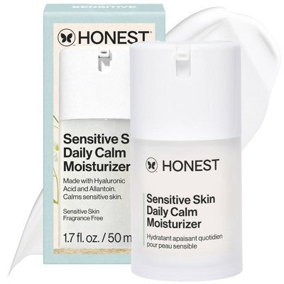 Honest Beauty Sensitive Skin Daily Calm Moisturizer with Hyaluronic Acid and Allantoin - 1.7 fl oz