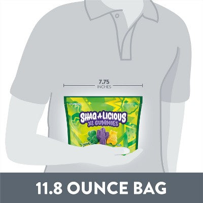 SHAQ-A-LICIOUS Sour Gummies Pouch (Pineapple - Watermelon and Mixed Berry Flavors) - 8ct/11.8oz