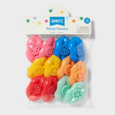 12ct Kazoo Party Favors - Spritz: Multicolor Plastic for Kids, Fairy & Princess Themes, Bulk Party Supplies
