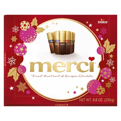 Merci Christmas Assorted European Milk & Dark Chocolates (Packaging May Vary) - 8.8oz