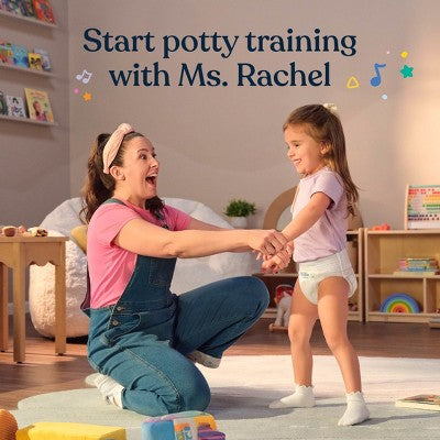 Millie Moon Ms. Rachel Potty Training Gift Set - Size 2T-3T: Disposable Training Pants, Wood Fluff Pulp, 22-33 lbs