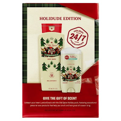 Old Spice Holidude Lumbersnack Body Wash and Deodorant Holiday Gift Set - 2ct