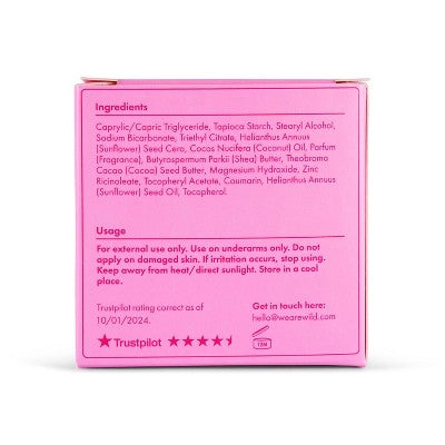 Wild Cosmetics - Cherry Blossom - Aluminum Free Deodorant Refill - 1.4oz