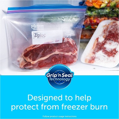 Ziploc Freezer Gallon Bags with Grip 'n Seal Technology - 66ct