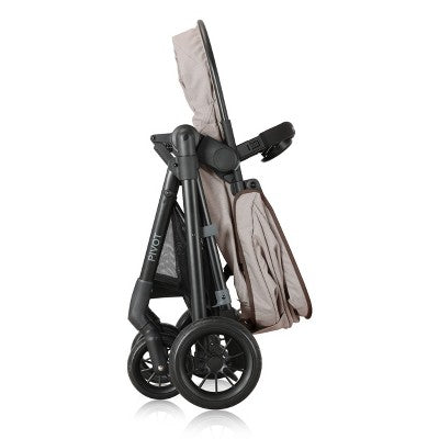 Evenflo Pivot Modular Travel System with LiteMax Infant Car Seat with Anti-Rebound Bar - Desert Tan (LOCAL PICKUP ONLY)