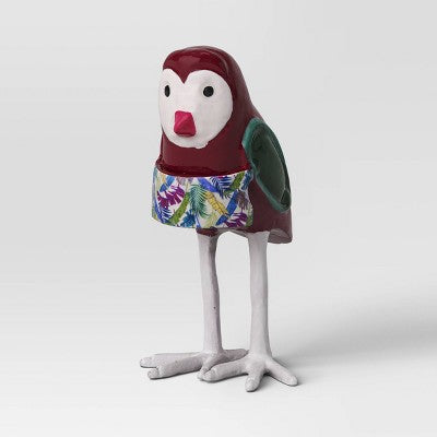 Featherly Friend Statuary Outdoor Aluminum Bird Figurine - Threshold