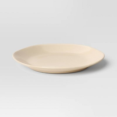 8.5" Stoneware Aralia Organic Coupe Salad Plate Beige - Threshold