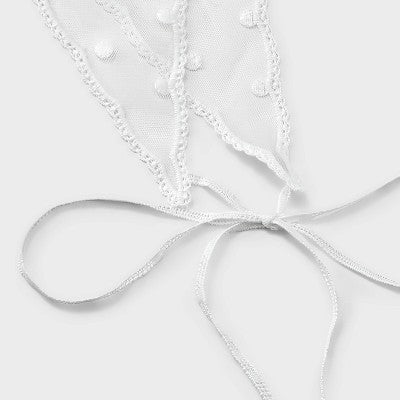 Sheer Eyelet Headwrap - A New Day White