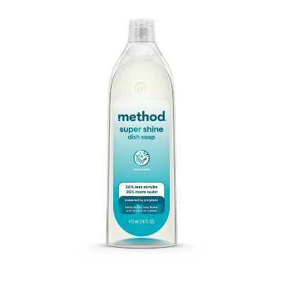 Method Super Shine Liquid Dish Soap Powered By Enzymes Dewy Daze - 16 fl oz: Dye-Free, Paraben-Free, Phthalate-Free, Multi-Surface