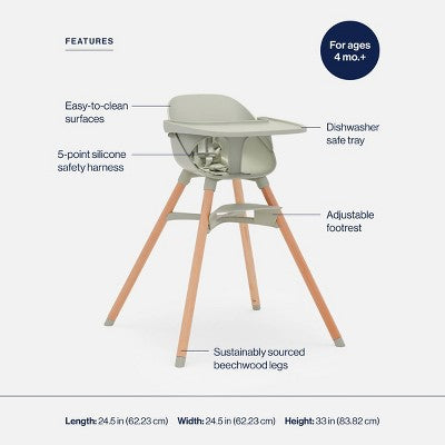 Lalo High Chair - Sage (LOCAL PICKUP ONLY)