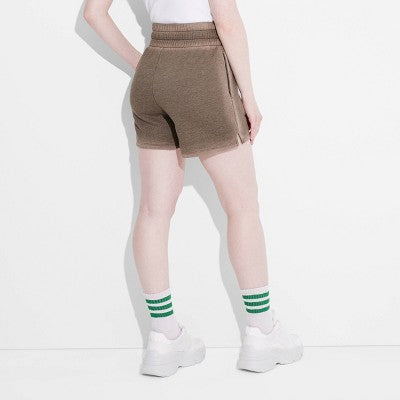 Women's Pull-On Perfect Fleece Shorts - Wild Fable Pewter XS