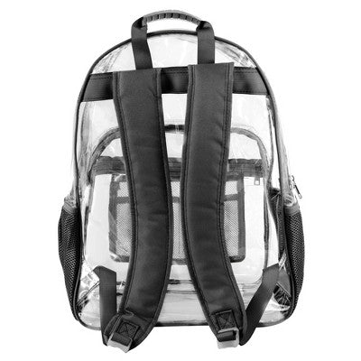 Summit Ridge Clear Backpack - Black: Water-Resistant Dome Design for School Use