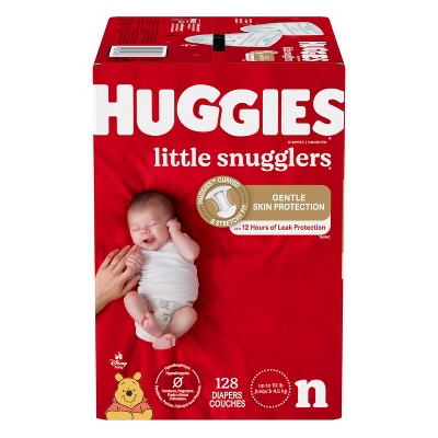 Huggies Little Snugglers Disposable Diapers - Size Newborn - 128ct
