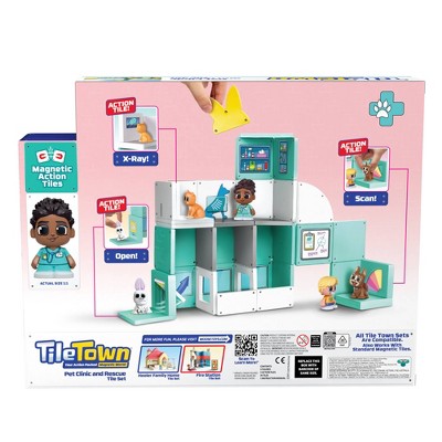 Tile Town Pet Vet Magnetic Tiles Playset