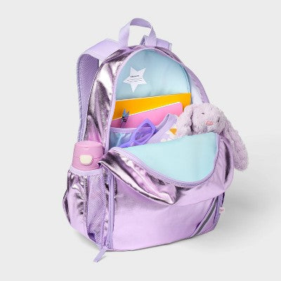 Kids' 17'' Classic Backpack - Cat & Jack Metallic Purple: Kindergarten, School