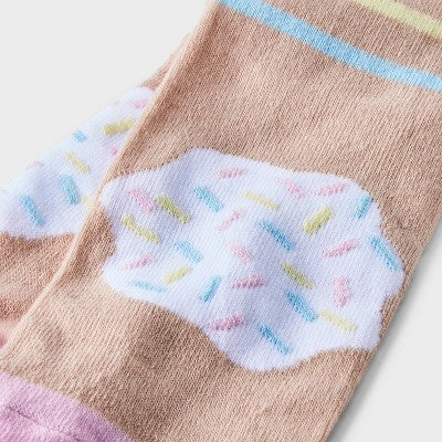 Adult Sugar Cookie Crew Socks - Tan One Size Fits Most