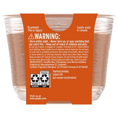 Glade 3 Wick Candle - Pumpkin & Ginger - 6.8oz