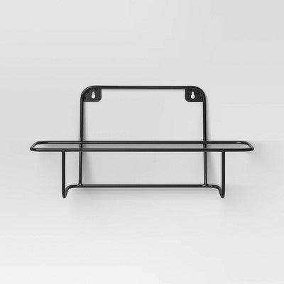Rectangular Metal Outdoor Planter Hanger 5.2"x16.4"x7.2" Black - Room Essentials