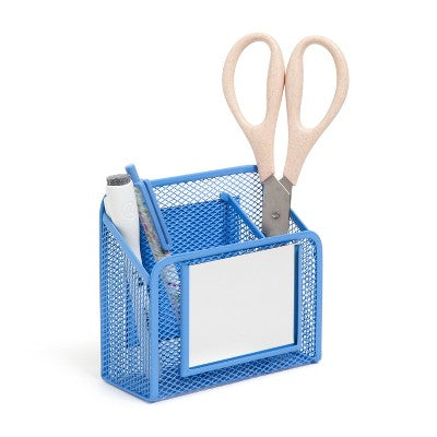 U Brands Locker Mesh Cup with Mirror - Hyper Prep Blue