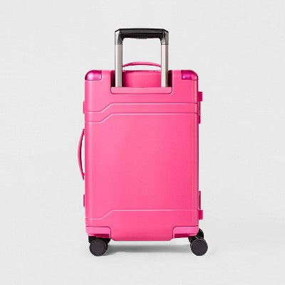 Signature Hardside Trunk Carry On Spinner Suitcase Magenta - Open Story (LOCAL PICKUP ONLY)